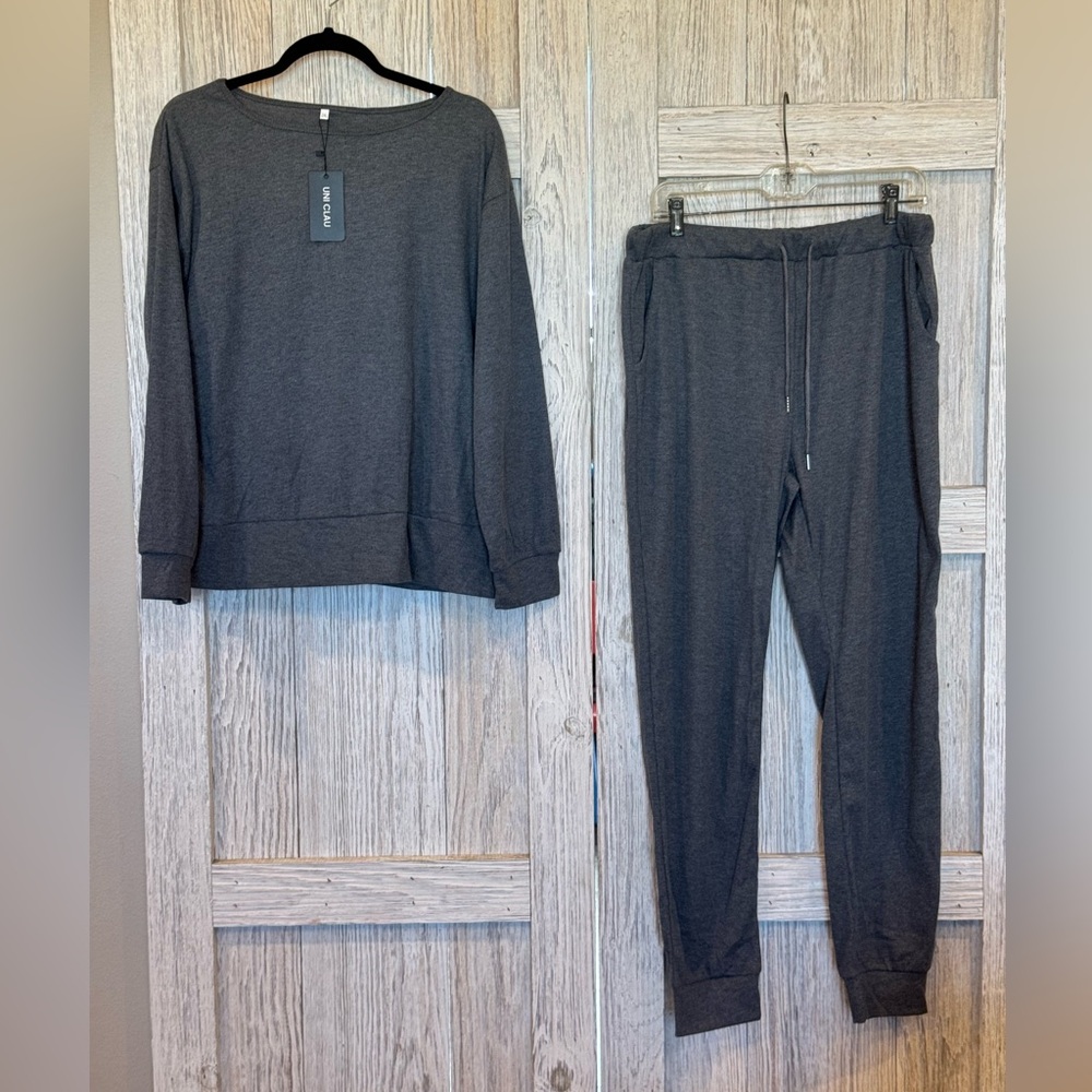 Uni Clau Gray Lounge Set sz 2x NWT Runs Small FITS MORE LIKE A 1X